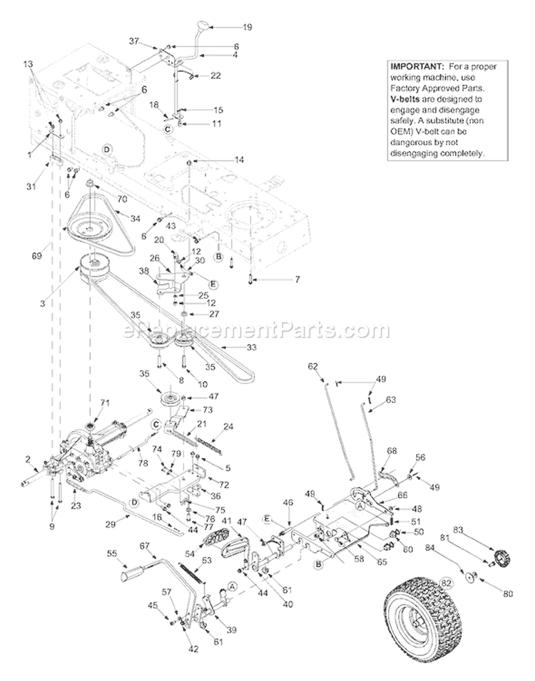 Page C Diagram and Parts List for 13AT604H701 2004 Yard Man Lawn Tractor